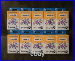 Disney Resort Disneyland 70th Anniversary 10 Mystery Pin Boxes (20 Pins Total)