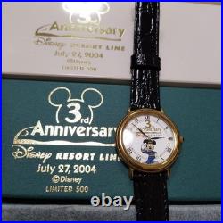 Disney Resort Line 3rd Anniversary Collectible Watch Mickey Battery Dead Unused