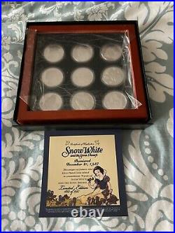 Disney Snow White, Silver Plated Coins, 70th Anniversary RARE New