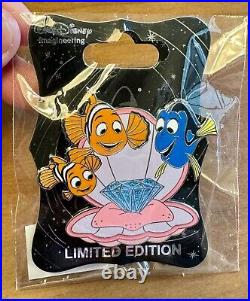 Disney WDI Disneyland 60th Anniversary Diamond LE 250 60 Pin Nemo Dory Marlin