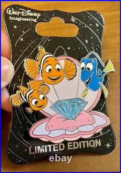 Disney WDI Disneyland 60th Anniversary Diamond LE 250 60 Pin Nemo Dory Marlin