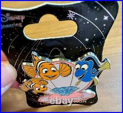 Disney WDI Disneyland 60th Anniversary Diamond LE 250 60 Pin Nemo Dory Marlin