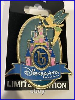 Disney WDI Imagineering Disneyland Paris 15th anniversary pin Tinker Bell