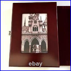Disney Wood Photo Album Disneyland 50th Anniversary Rare Collectible Ltd Ed Book