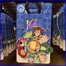 Disney pin authentic 2026 spinner 6 pins shanghai disneyland 10th anniversary
