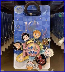 Disney pin authentic 2026 spinner 6 pins shanghai disneyland 10th anniversary