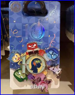 Disney pin authentic 2026 spinner 6 pins shanghai disneyland 10th anniversary