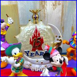 Disneyland 15th Anniversary Figure Mickey Mouse Minnie Donald Duck Goofy Ceramic