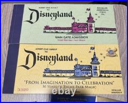 Disneyland 2005 Ticket Book 50th Anniversary Main Gate Admission Ticket Lot