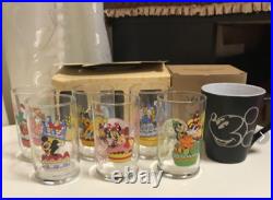 Disneyland 20th Anniversary Mini Glasses Cups & Mickey Mugs & Disney Glasses Set