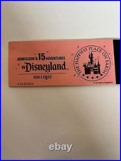 Disneyland 25th Anniversary Lot of Tickets Books and Guide 1980