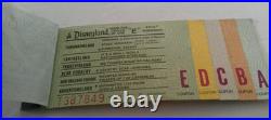 Disneyland 25th Anniversary Ticket booklet 1980 A, B, C, D, E # T387849