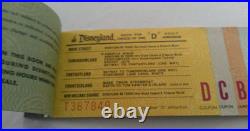 Disneyland 25th Anniversary Ticket booklet 1980 A, B, C, D, E # T387849
