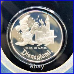 Disneyland 35th Anniversary Mickey Mouse Walt Disney World Silver Coin Medal