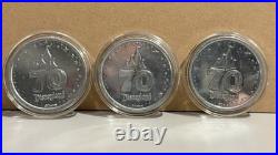 Disneyland 3 Coin Medallion Set 70th Anniversary 2025 Collectable