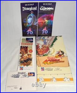 Disneyland 40 Years of Adventure Fold Out Poster Map Stamped WithJuly 17th & MORE