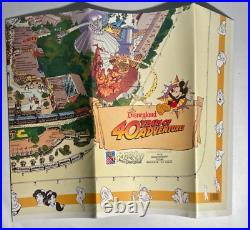 Disneyland 40 Years of Adventure Fold Out Poster Map Stamped WithJuly 17th & MORE