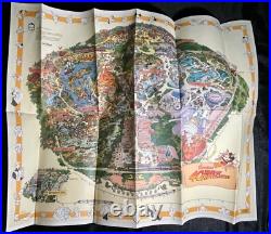 Disneyland 40 Years of Adventure Fold Out Poster Map Stamped WithJuly 17th & MORE