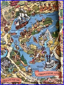 Disneyland 40 Years of Adventure Fold Out Poster Map Stamped WithJuly 17th & MORE