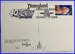 Disneyland 40 Years of Adventure Fold Out Poster Map Stamped WithJuly 17th & MORE
