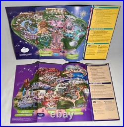 Disneyland 40 Years of Adventure Fold Out Poster Map Stamped WithJuly 17th & MORE