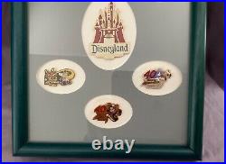 Disneyland 40th Anniversary 40 YEAR OF ADVENTURE Framed DISNEY PIN SET of 7
