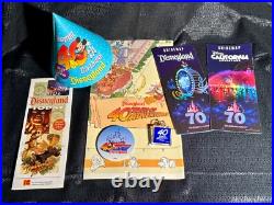 Disneyland 40th Anniversary Park Map & Birthday Hat Park Souvenir, & more