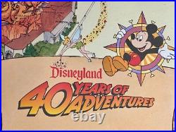 Disneyland 40th Anniversary Park Map & Birthday Hat Park Souvenir, & more