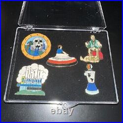 Disneyland 40th Anniversary Set of 5 Pins CAST EXCLUSIVE with 6 cards CLASSIC