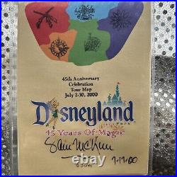 Disneyland 45th Anniversary Celebration Tour Map stamped July 2000 Signed