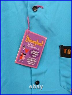 Disneyland 50th Anniversary 2005 Mens Shag Bowling Shirt Limited Edition Rare