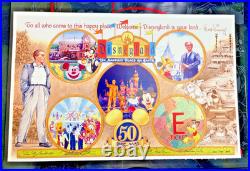 Disneyland 50th Anniversary Artisan 5 watch series with Artwork. COA LE 56/300