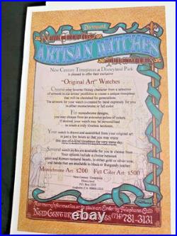 Disneyland 50th Anniversary Artisan 5 watch series with Artwork. COA LE 56/300