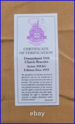 Disneyland 50th Anniversary Charm Bracelet by Shag Collectible Disneyland 50th Anniversary Charm Bracelet by Shag Collectible