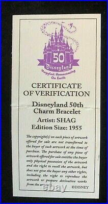 Disneyland 50th Anniversary Charm Bracelet by Shag-Edition Size 1955-New in Box
