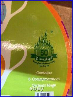 Disneyland 50th Anniversary Collectible Coffee Mug Set Shag Josh Agle New