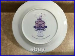 Disneyland 50th Anniversary Collectible Dessert Plate Set Shag Josh Agle New