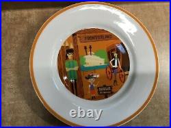 Disneyland 50th Anniversary Collectible Dessert Plate Set Shag Josh Agle New