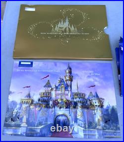 Disneyland 50th Anniversary Commemorative Ticket Unnumbered & Fold-Out Display