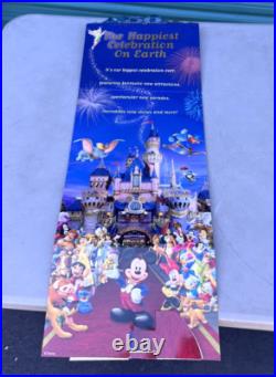 Disneyland 50th Anniversary Commemorative Ticket Unnumbered & Fold-Out Display