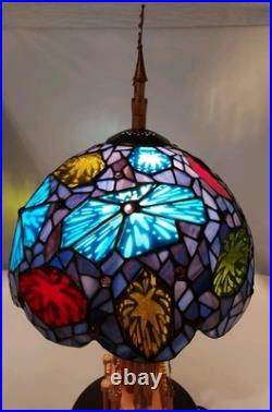Disneyland 50th Anniversary Fantasy In The Sky Disney Stained Glass Light Lamp