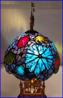 Disneyland 50th Anniversary Fantasy In The Sky Disney Stained Glass Light Lamp