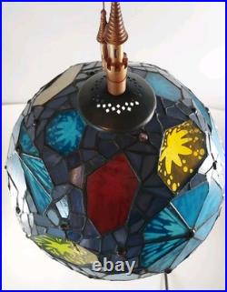 Disneyland 50th Anniversary Fantasy In The Sky Disney Stained Glass Light Lamp