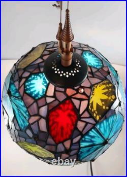 Disneyland 50th Anniversary Fantasy In The Sky Disney Stained Glass Light Lamp