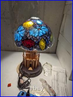 Disneyland 50th Anniversary Fantasy In The Sky Stained Glass Lamp LE 1500
