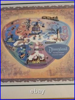 Disneyland 50th Anniversary Framed Park Map Pin Set LE 1500 w COA 2005