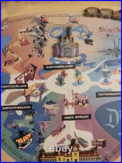 Disneyland 50th Anniversary Framed Park Map Pin Set LE 1500 w COA 2005