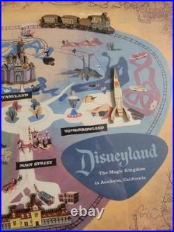 Disneyland 50th Anniversary Framed Park Map Pin Set LE 1500 w COA 2005 Disneyland 50th Anniversary Framed Park Map Pin Set LE 1500 w COA 2005