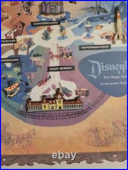 Disneyland 50th Anniversary Framed Park Map Pin Set LE 1500 w COA 2005