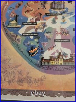 Disneyland 50th Anniversary Framed Park Map Pin Set LE 1500 w COA 2005